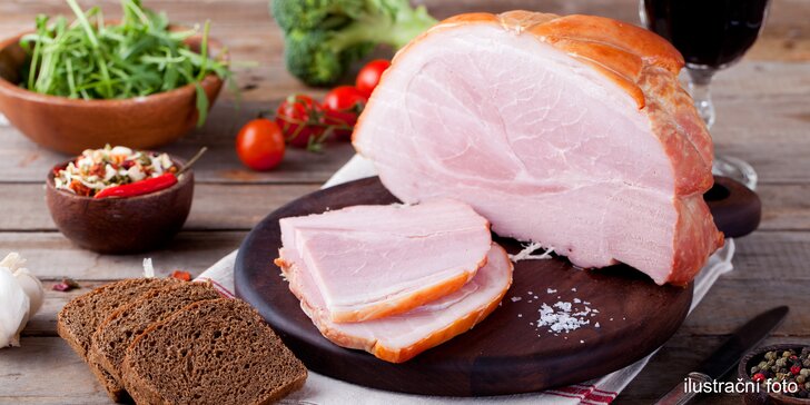 Tradiční pražská šunka od mistra uzenáře s 95 % vepřového masa: 1, 2 nebo 3 kg