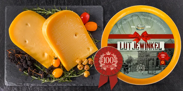 300gramové holandské sýry: jubilejní gouda nebo jemný sýr Belsagio