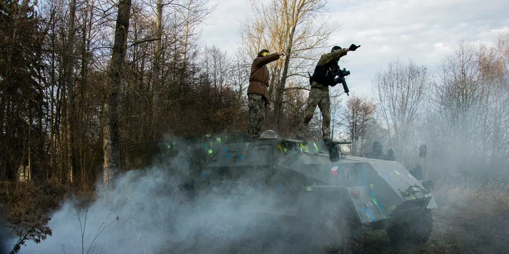 2 hodiny paintballu na vojenské základně Benešov u Prahy