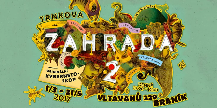 Zábavná interaktivní výstava Zahrada 2 pro jednotlivce i rodiny + lanový park