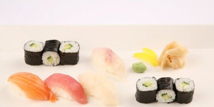 655 Kč za vynikající sushi Royal set pro DVA. Celkem 20 ks + dvě miso polévky. To pravé Japonsko v sushi baru SUSHIYA s 50% slevou!