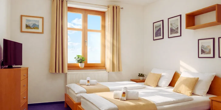 V hotelu je pro vás připraveno hned několik typů pokojů –⁠⁠⁠⁠⁠⁠ od 2lůžkových po 6lůžkové.