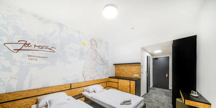 Všechny pokoje disponují televizí a Wi-Fi připojením.