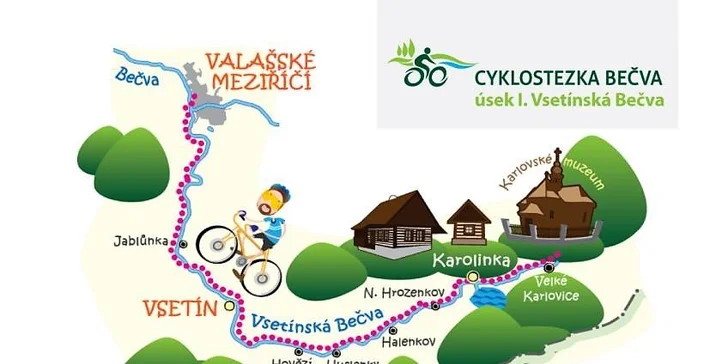 Cyklostezka Bečva vede právě obcí Halenkov... doporučujeme