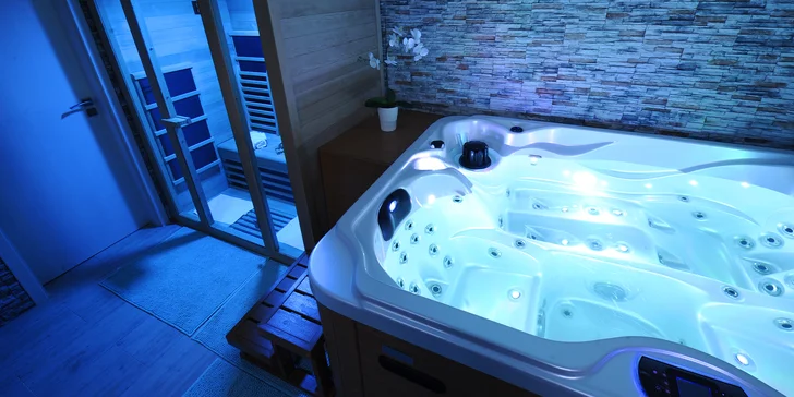 V ceně máte 90minutový vstup do privátního wellness.