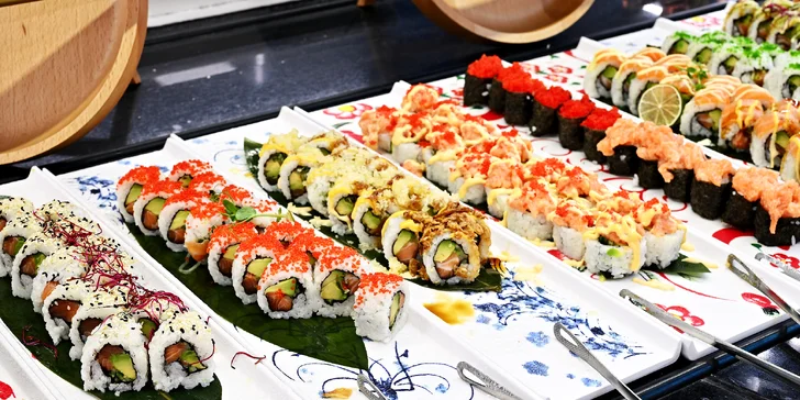 Těšte se na sushi, wok, mořské plody, sashimi, dim sum i rozmanitá masa a zeleninu.