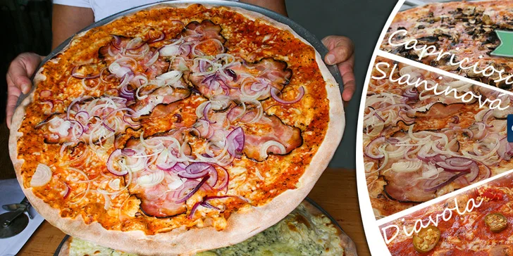 Obrovská pizza (45 cm) s sebou nebo na zahrádce