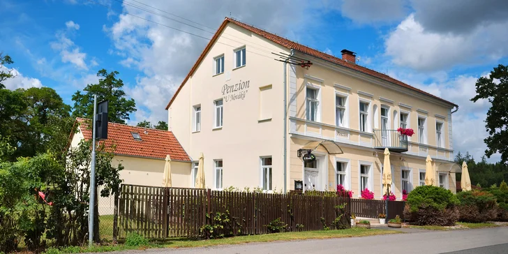 Príjemný penzión pri Orlíku: bez stravy alebo so stravou, vonkajší bazén, záhrada aj športové vyžitie