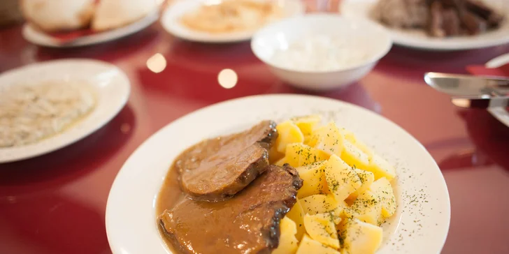 Hlavné jedlo - 200 g Pečené hovädzie mäso 