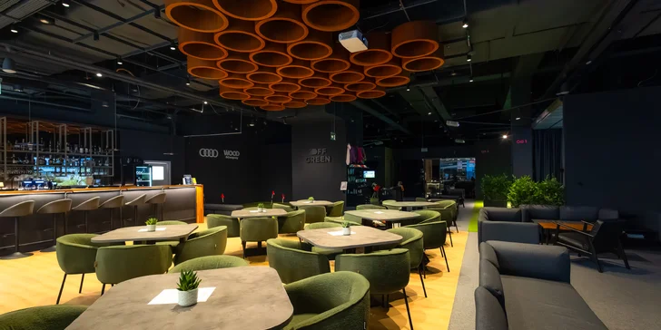 Reštaurácia OffGreen predstavuje unikátne spojenie moderného indoor golfového klubu a prvotriednej reštaurácie.