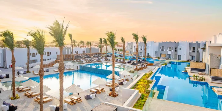 Egypt letecky: Sunrise Grand Select Tucana Resort***** s all inclusive, bazény i vstupem do aquaparku