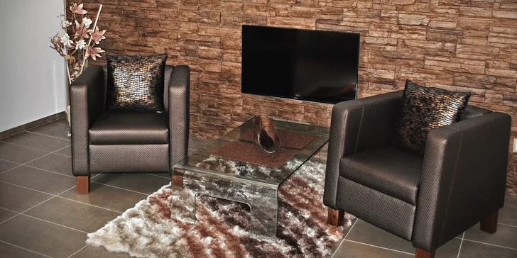 Ubytujete se ve 2pokojovém apartmánu zařízeném v moderním stylu.