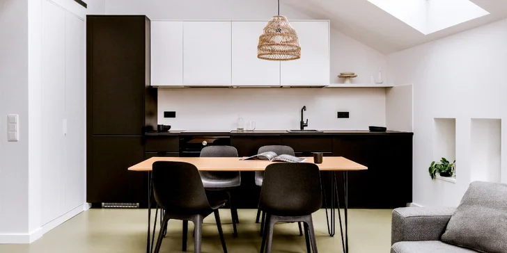 Ubytujete se v moderních apartmánech s dostatkem místa i soukromí.