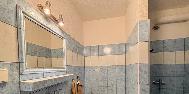 Vlastní koupelna s toaletou je samozřejmostí. 