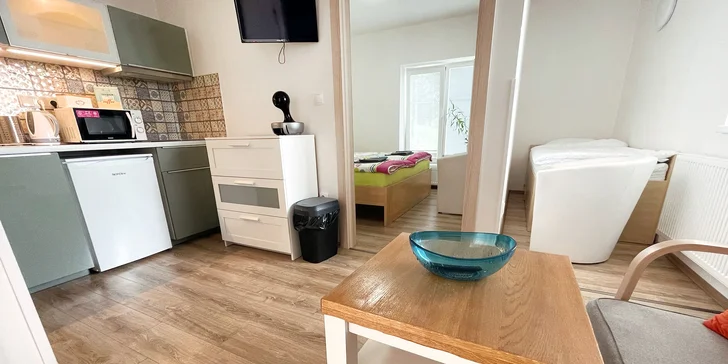 Ubytujete sa v novo zrekonštruovanej vile, v ktorej budete mať pripravené rodinné štúdio.