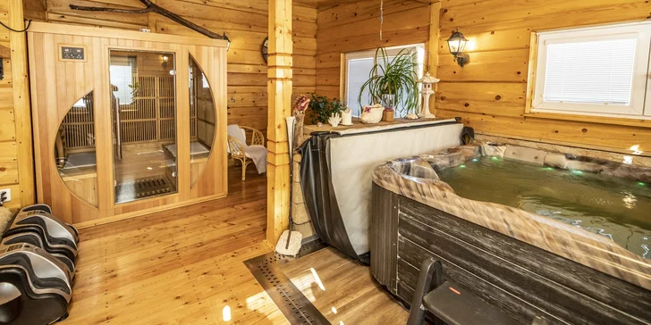 Na ranči je i krásné wellness, v rámci vybrané varianty jej budete mít v ceně.