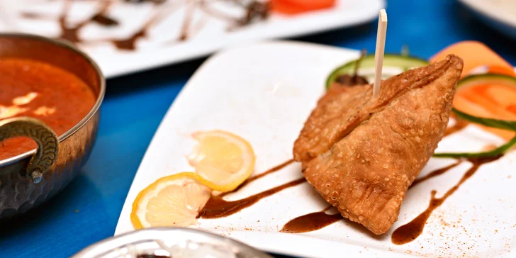 Indické a kašmírské speciality pro dvě osoby: 3chodové menu s nápojem