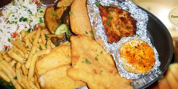 Hostina ze smažených dobrot až pro 4 jedlíky