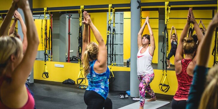 60minutová lekce power jógy ve fitness klubu Bitevní pole