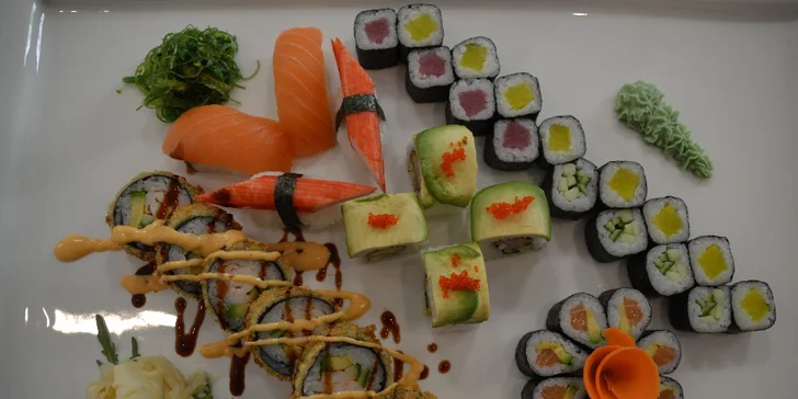 Pokyňte hůlkami slunci: set 38 kusů chutného sushi SunRice