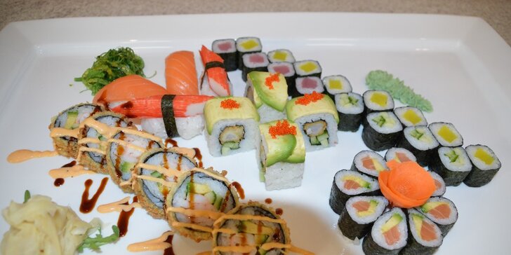 Pokyňte hůlkami slunci: set 38 kusů chutného sushi SunRice
