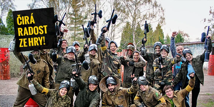 4 hodiny paintballu ve vojenských kasárnách včetně munice, nápoje a fota