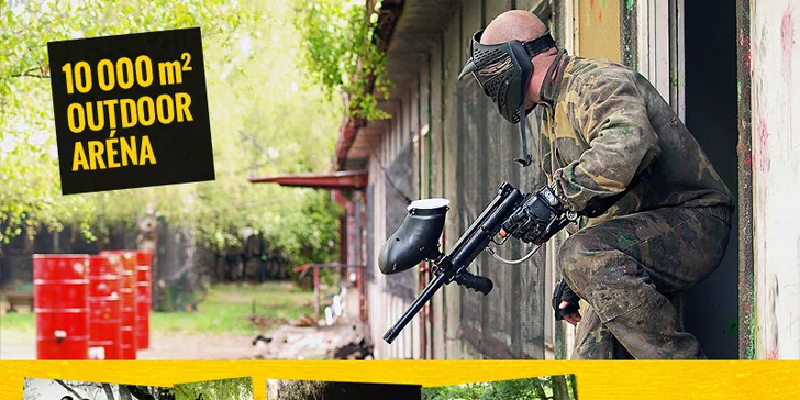 4 hodiny paintballu ve vojenských kasárnách včetně munice, nápoje a fota