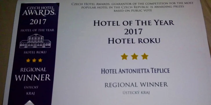 Pohádkový pobyt v oceněném hotelu v Teplicích se vstupem do aquaparku i lázní