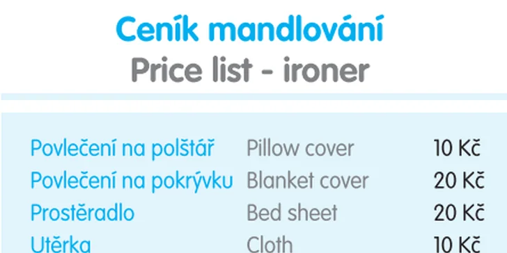 Profesionální mandlování a žehlení v prádelně Quickwash Strossmayerák