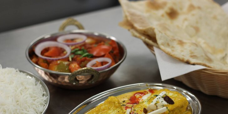 Skvělá indická hostina: 3chodové menu podle výběru