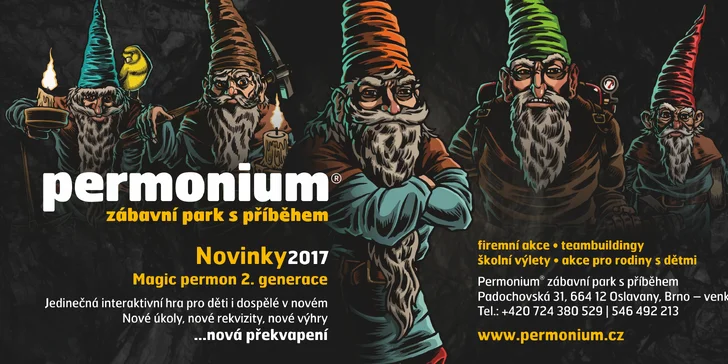 Po stopách permoníků: vstupy do zábavního parku Permonium®