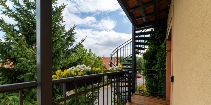 Ubytovanie ponúka jeden podkrovný apartmán a dve 2-lôžkové izby.