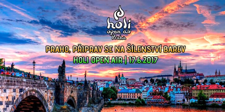 HOLI Open Air Festival: Zažijte šílenství barev v centru Prahy na 11hodinové párty