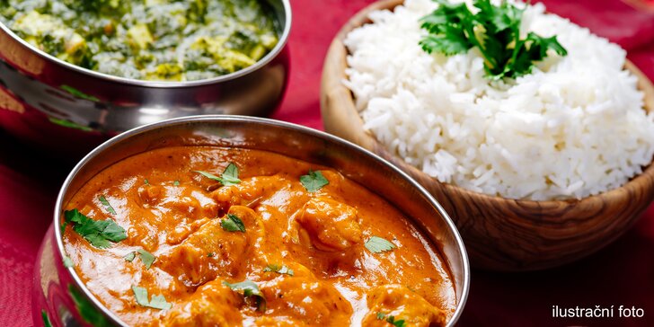 Skvělá indická hostina: 3chodové menu podle výběru