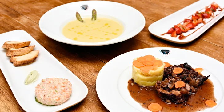 Menu od francouzského šéfkuchaře - kohout na víně a další chody pro 2 labužníky