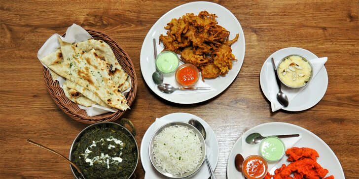 3chodové menu od indických kuchařů pro 2 – možná je i vegetariánská verze