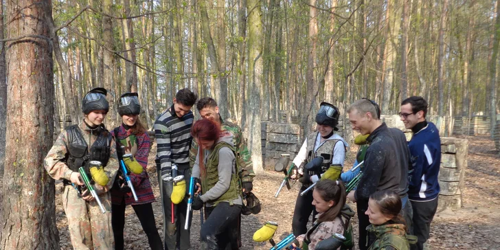 3hodinová Paintballová přestřelka včetně 100 kuliček