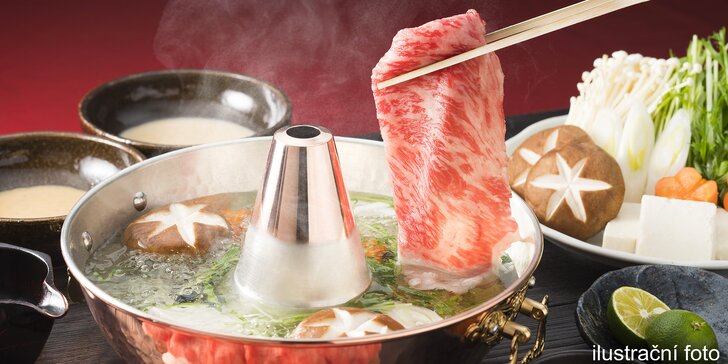 Klenot japonské kuchyně Shabu-shabu pro 2: dobroty, které si sami uvaříte