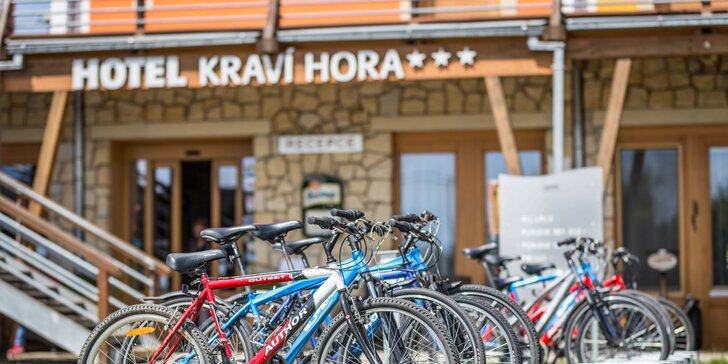 Pobyt na Kraví hoře: příroda jižní Moravy s 3chodovou večeří, vínem i tenisem