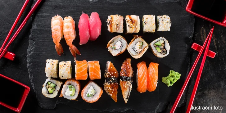 Nabruste si hůlky: sushi set z čerstvých surovin pro milovníky japonské kuchyně