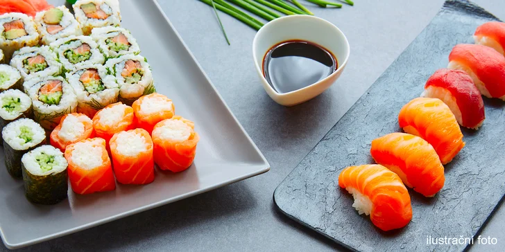 Zdvihněte hůlky: set čerstvého sushi pro milovníky japonské kuchyně