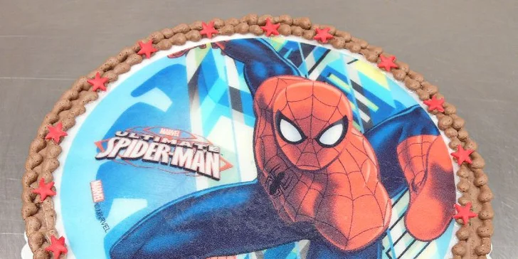Dorty s obrázkem na jedlém papíru: Spiderman, Ledové království, Auta i Princezny