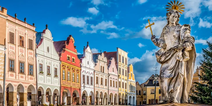 Pobyt v romantické Telči: pohodový rodinný penzion, snídaně a výlety