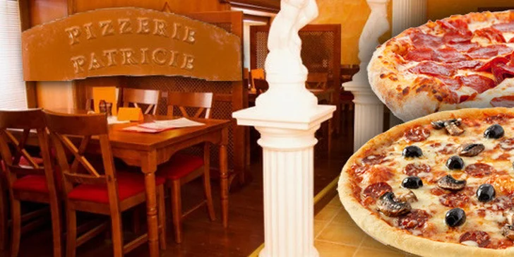 Dvě libovolné křupavé pizzy z Pizzerie Patricie