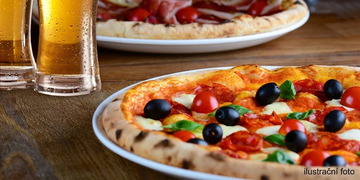 Nadlábněte se po italsku: 3 nebo 6 kousků křupavé pizzy pro partu + pití i s sebou