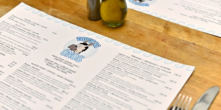 Menu je netypicky postavené a končí předkrmy.