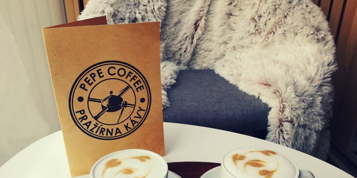 2x horké latte, cappuccino nebo ledové latte z pražírny Pepe Coffee