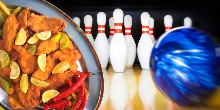 2 hodiny bowlingu pro osm přátel a případně kilo řízečků pro lepší mušku