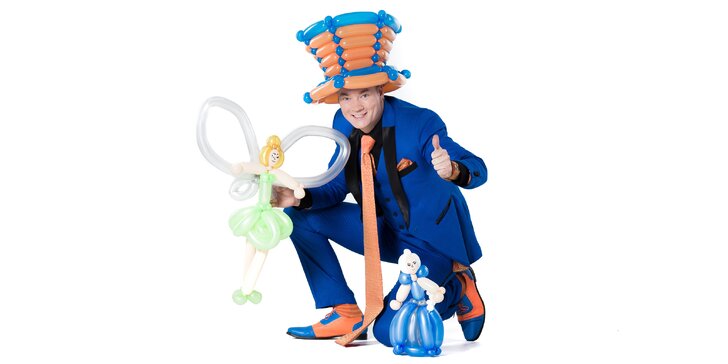 Pozvěte na dětskou oslavu Pana Kravatu: zábavná kouzelnická a balónková show