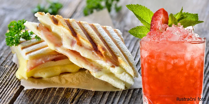 Posvačte sami nebo ve dvou: Křupavé panini a domácí limonáda v milé kavárně